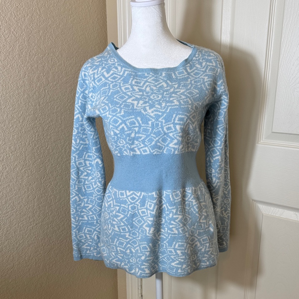 Sundance Cosy Wool Blend Intarsia‎ Sweater Size M